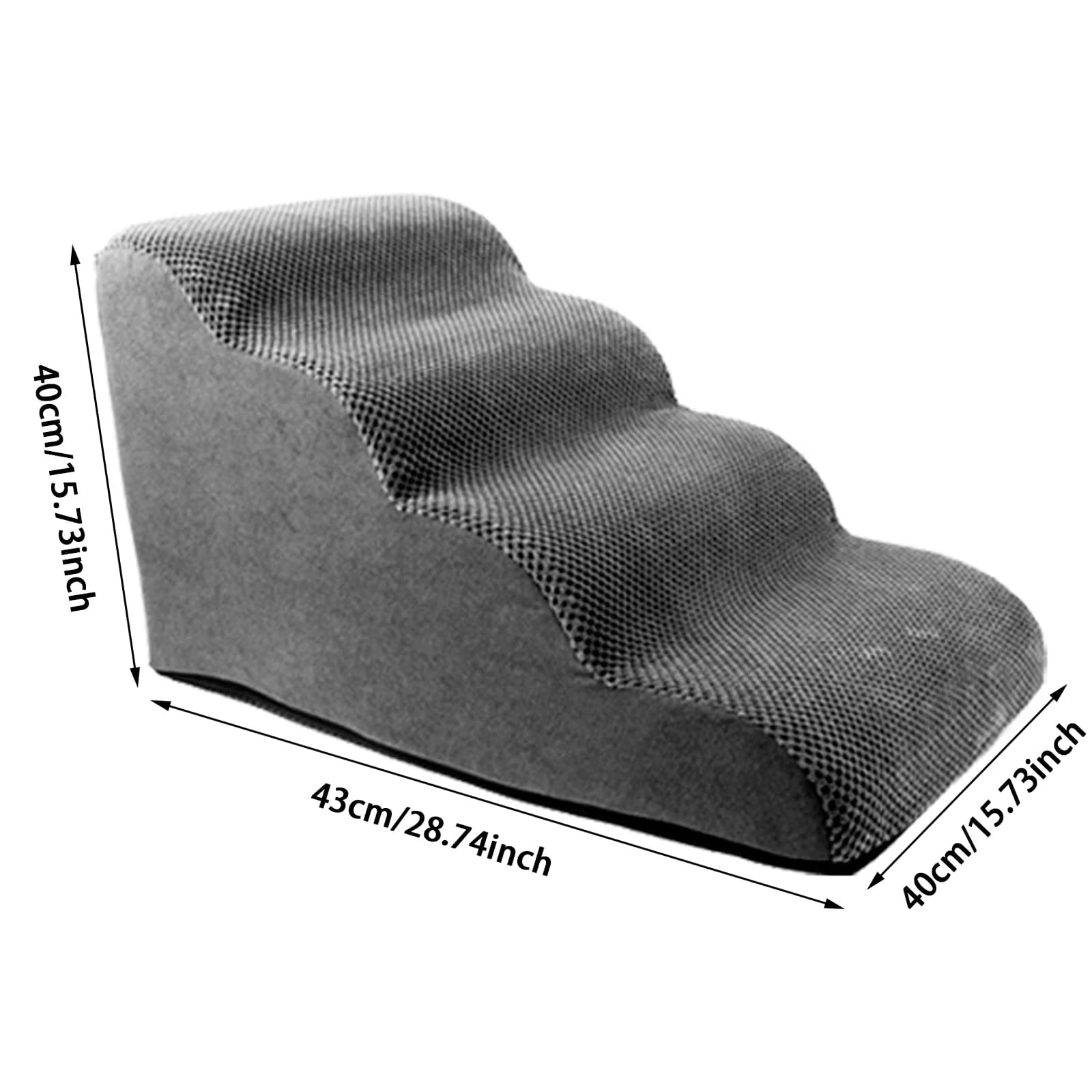 Curved Pet Stairs with Nonslip Steps