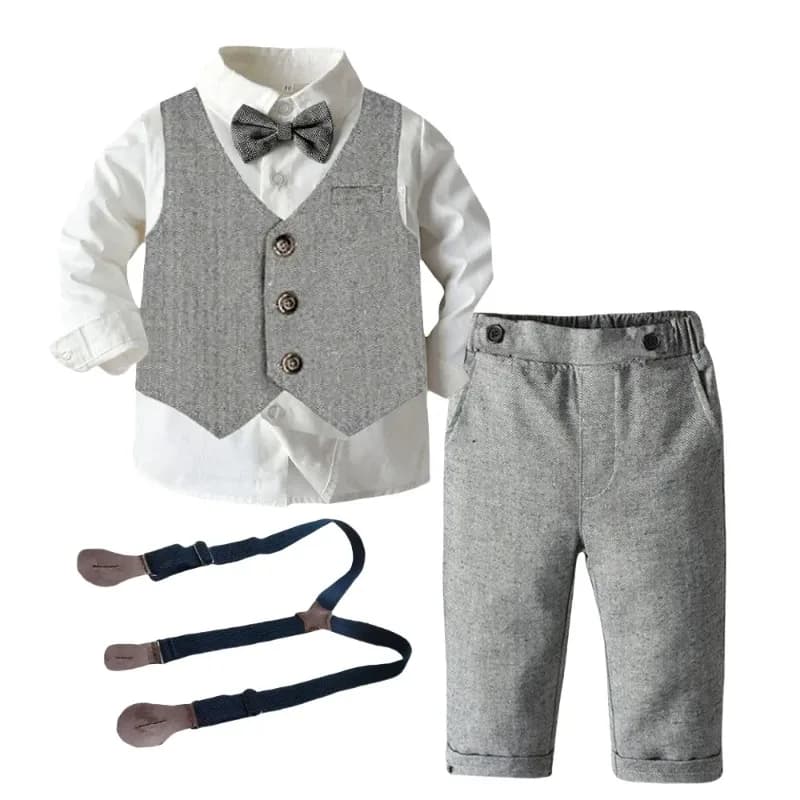 Kids Solid Formal Cotton Suit 1-6 Years