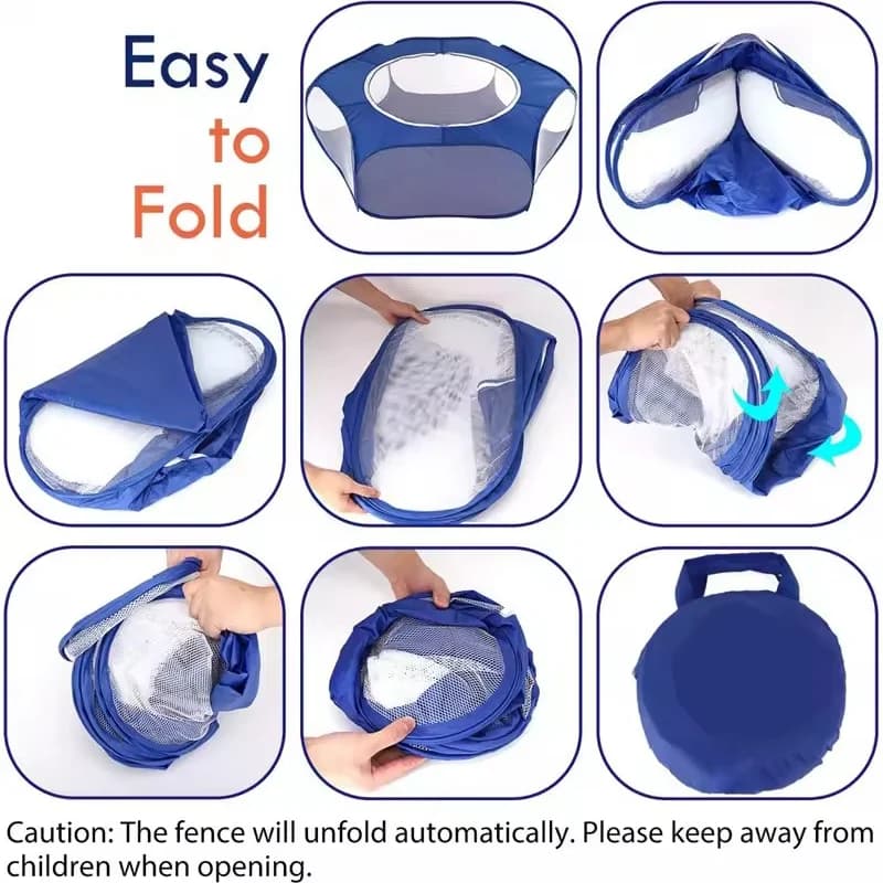 Portable Transparent Foldable Pet Playpen Tent