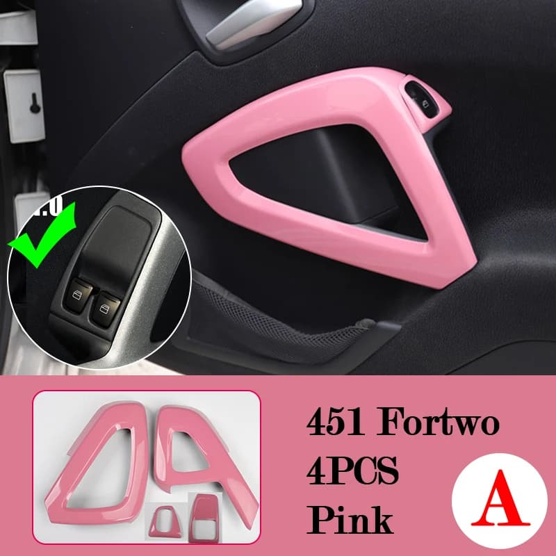 Pink ABS Interior Protective Shell Mercedes Smart 451