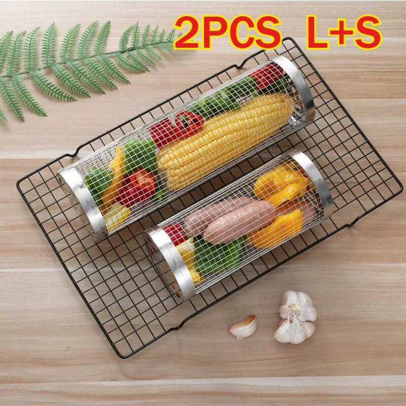 Cylindrical BBQ Grill Basket
