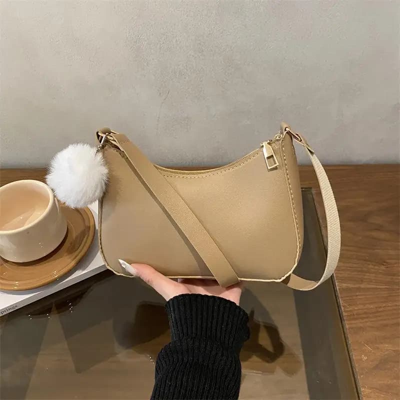 Fashionable And Trendy Solid-color Handbag, Simple And New Small Square Bag, Stylish And High-quality Single-shoulder Armpit Bag