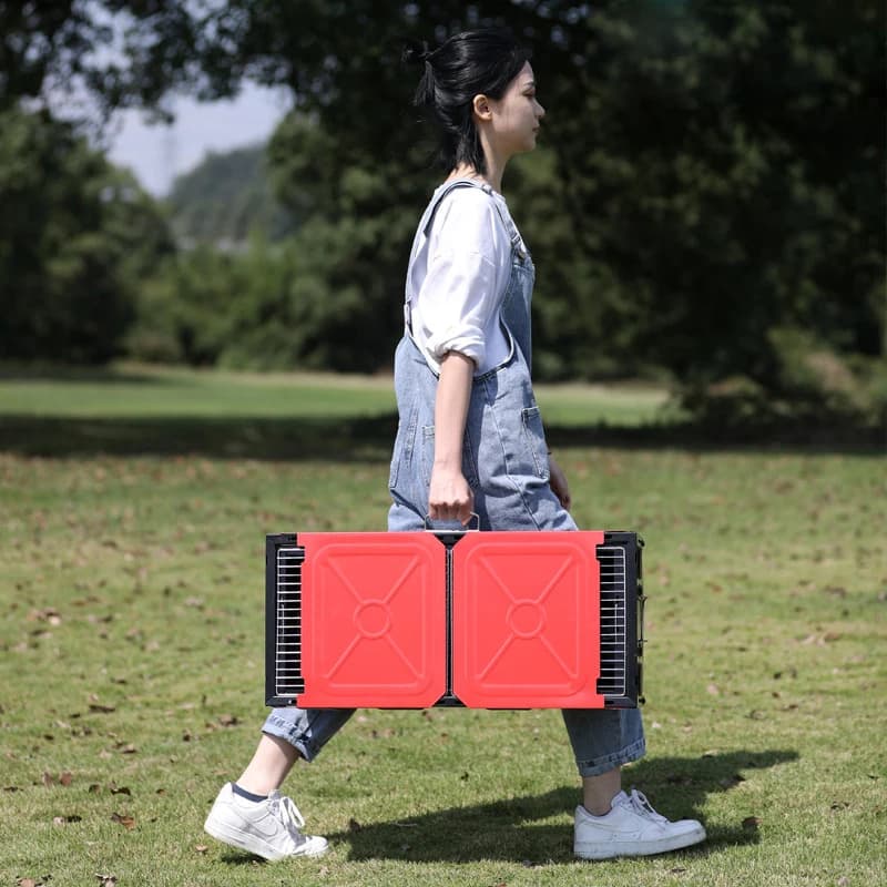 Portable Charcoal Grill with Side Shelf