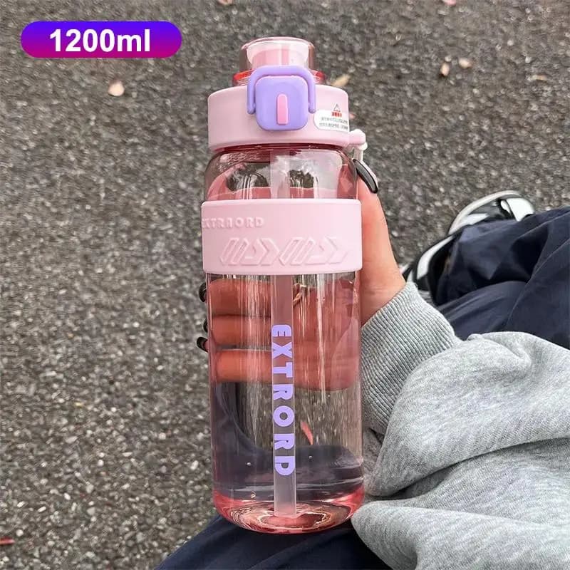 Sports Water Bottle with Straw and Direct Drinking