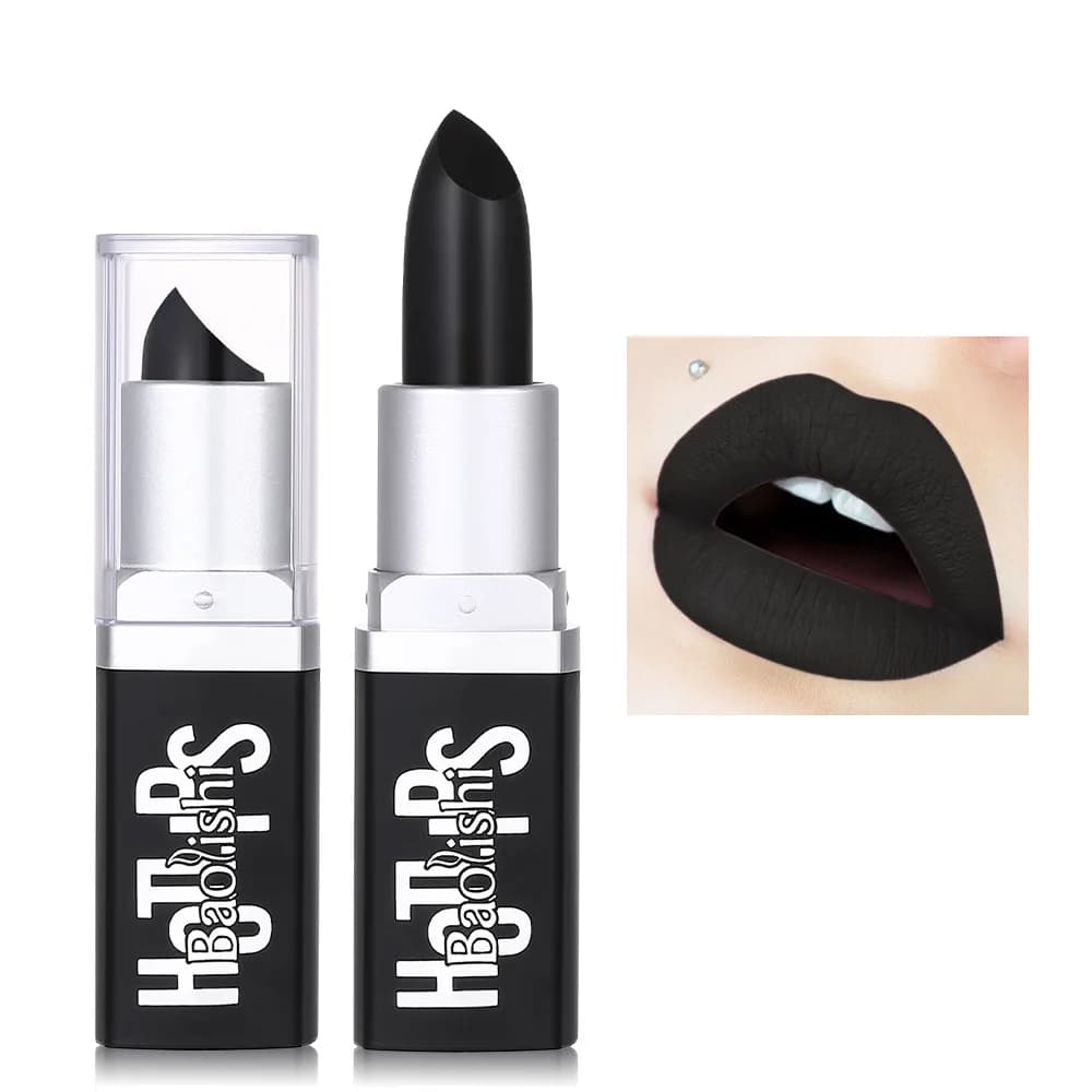 Matte Black Waterproof Lipstick