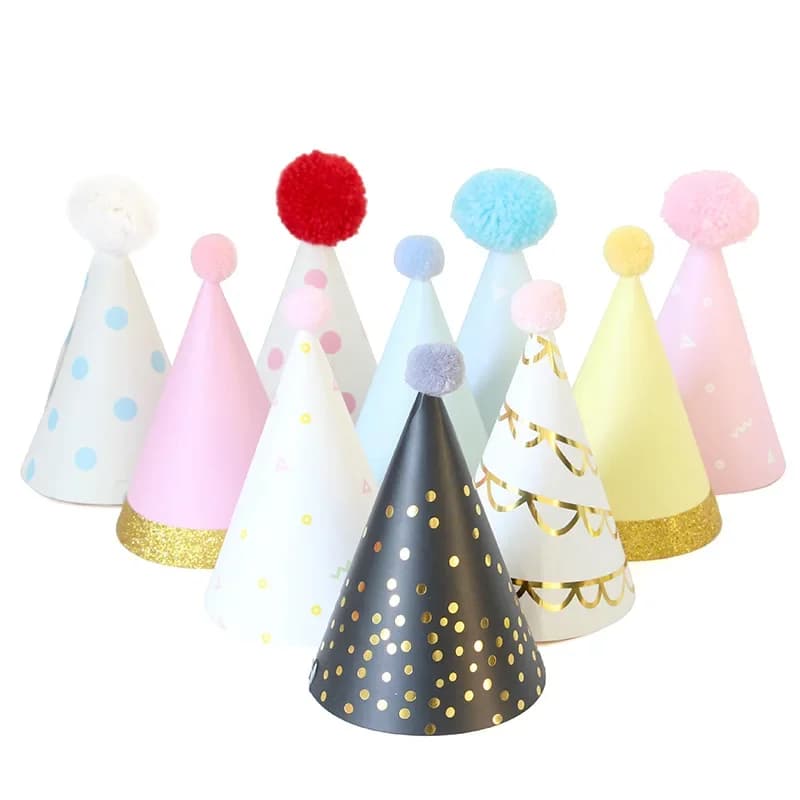Party Paper Hats Baby Shower   Funny Cake Caps Photo Props Adult Children's Ornament  Cosplay Wedding Birthday