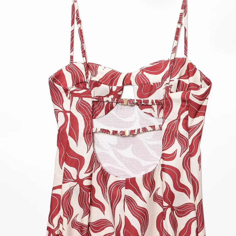 Women's Backless Floral Sundress