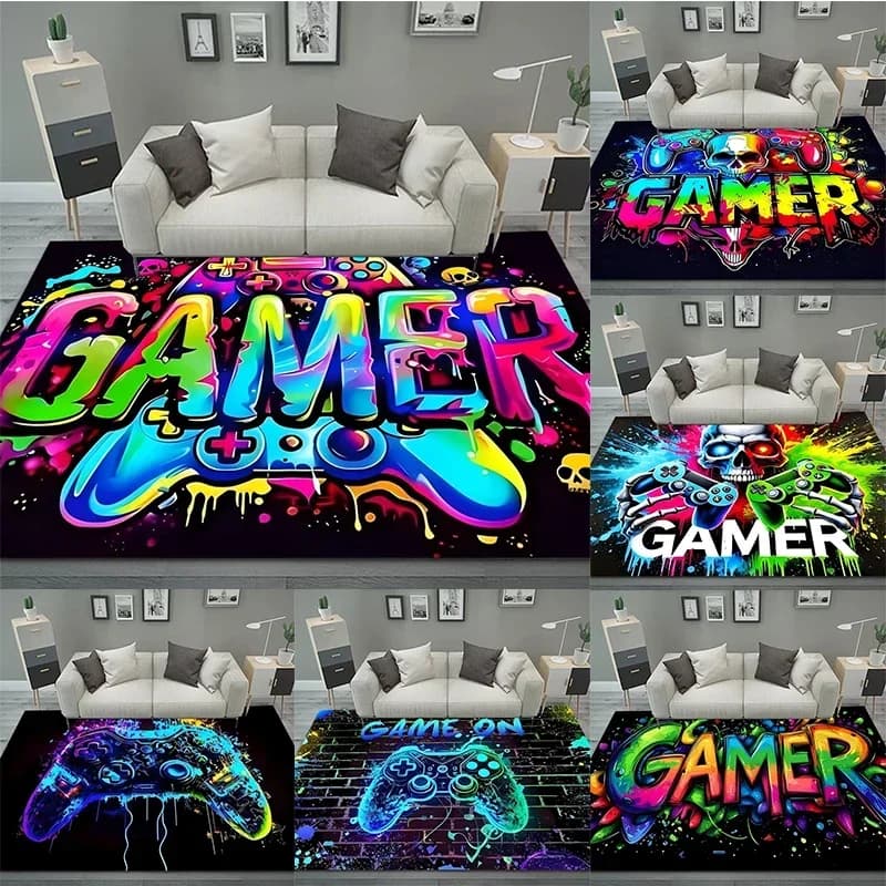 Gaming Controller Design Flannel Rug