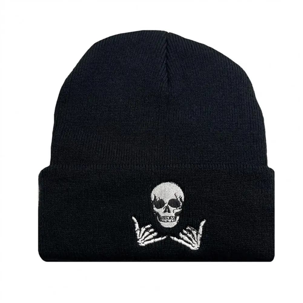 Embroidered Knit Winter Beanie Hat