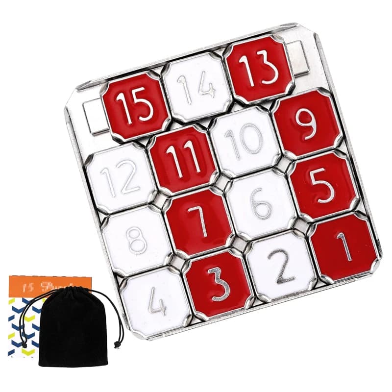 Metal Brain Teaser Number Slide Puzzles