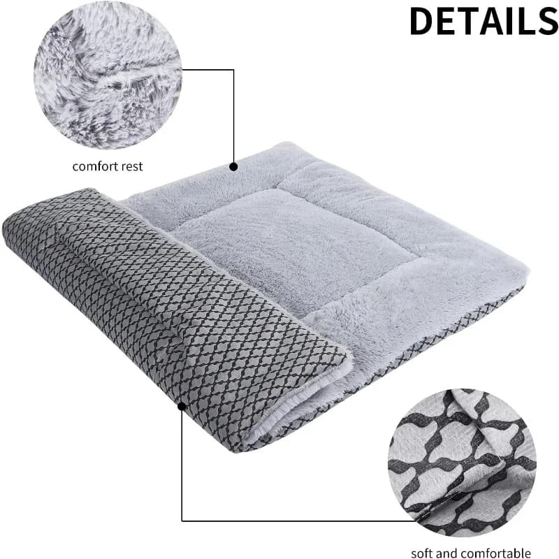 Washable Plush Pet Bed Mat