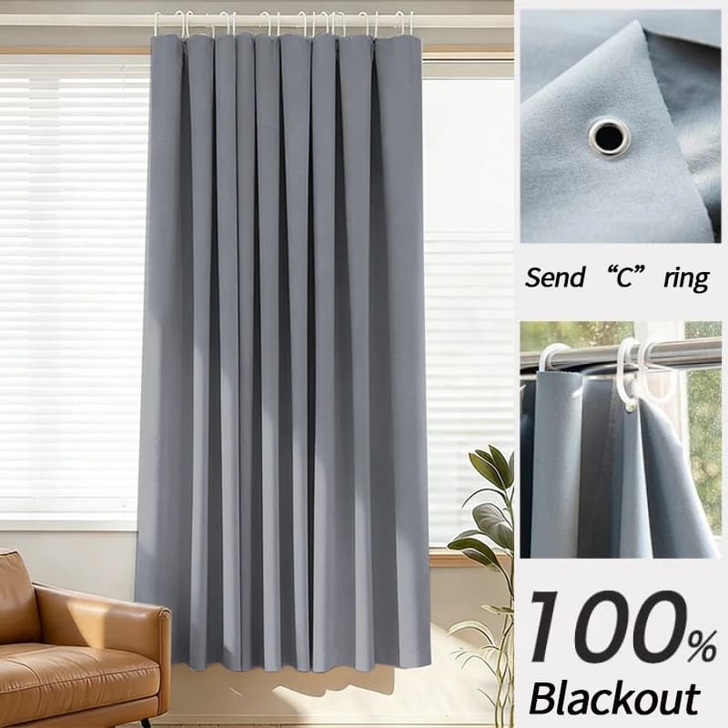 Blackout Window Curtains Rod Pocket
