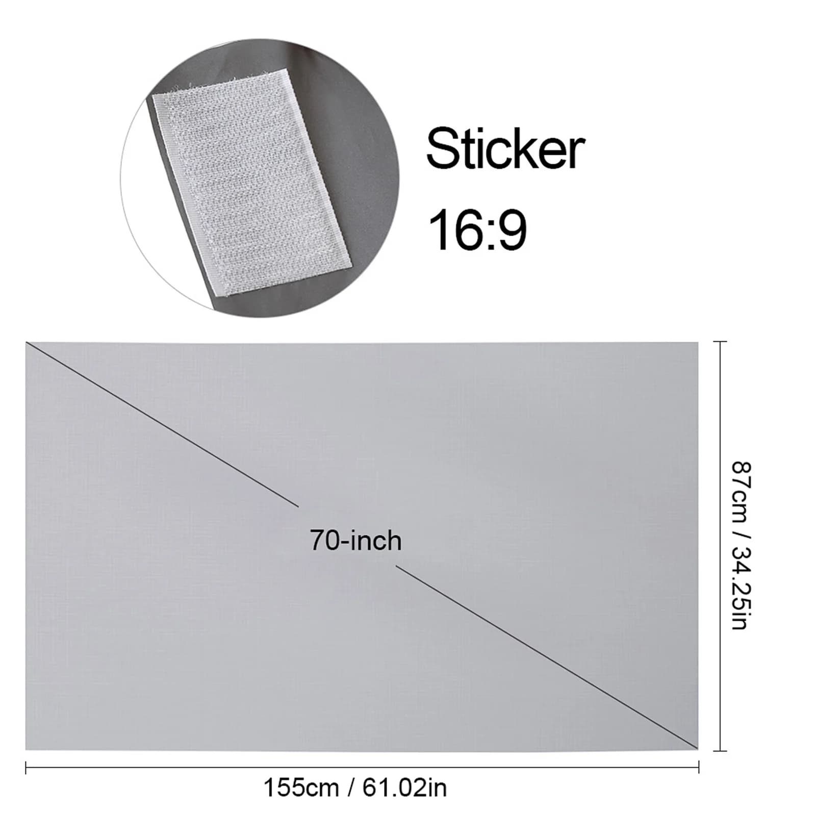 Portable Projector Screen 60-120 Inches
