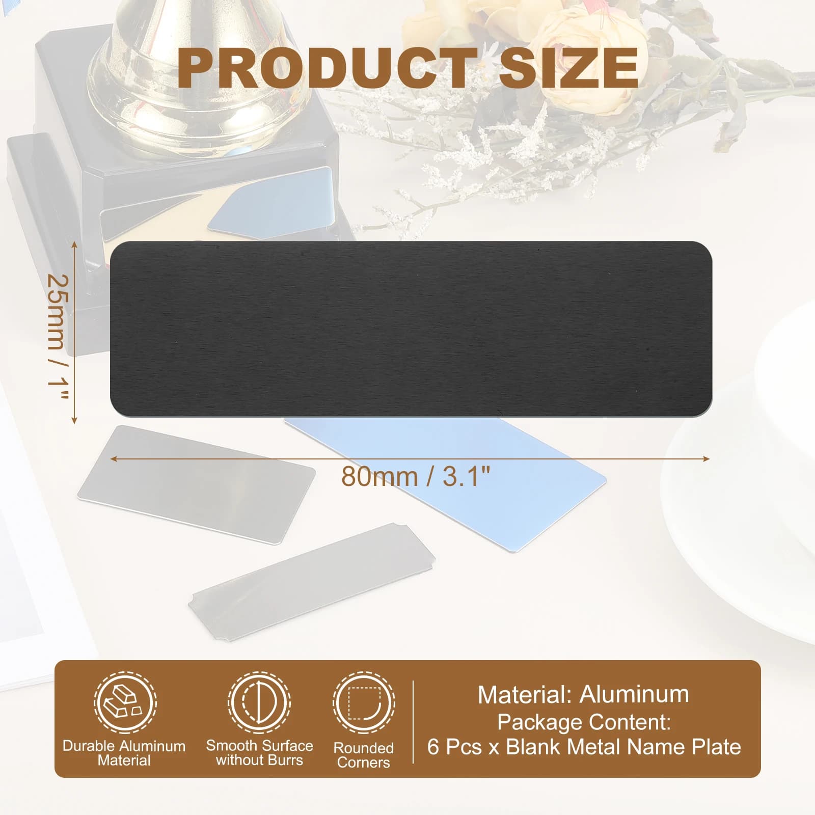 A 80x25mm 6Pcs