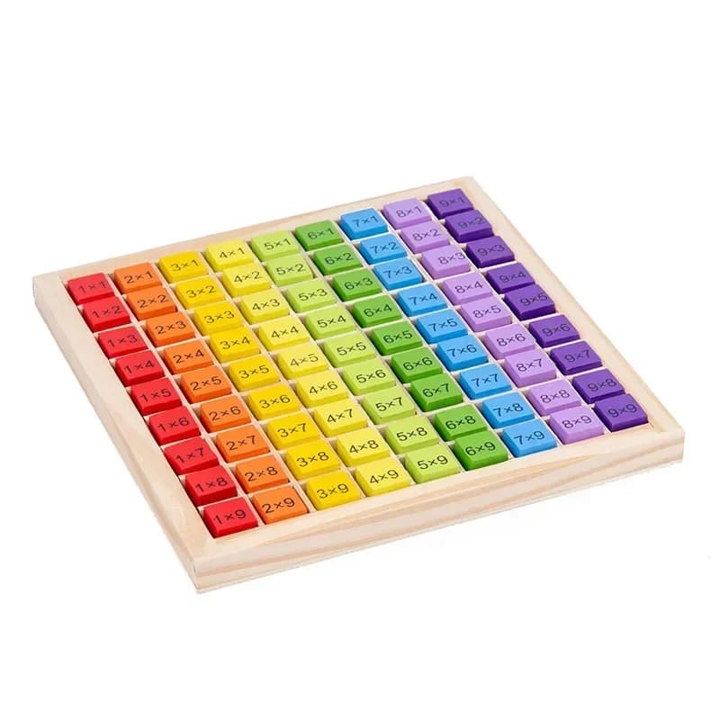 Wooden Multiplication Table Math Learning Toy