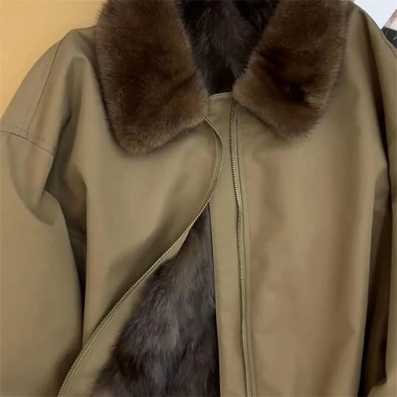 Women's Thickened Lambswool Winter Coat