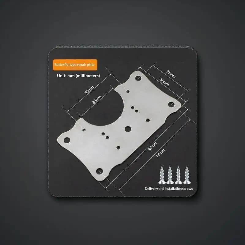 Stainless Steel Hinge Repair Bracket Kit 4-Piece