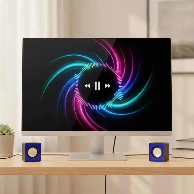 Stereo Desktop Speakers with Microphone