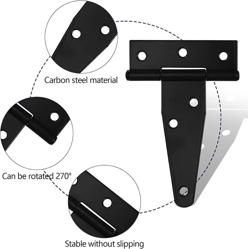 Heavy Duty T-Strap Gate Hinges