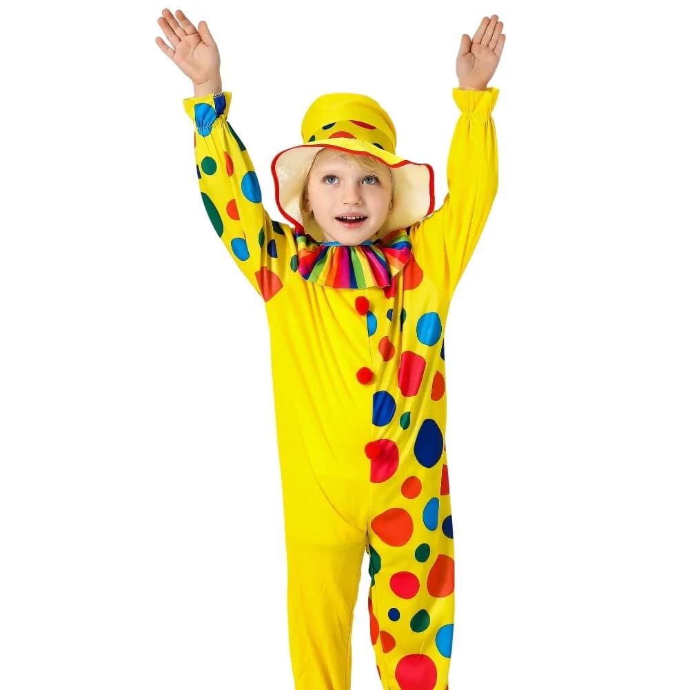 Halloween Clown Costume Performance  Makeup Ball Dressed Up Cosplay Props