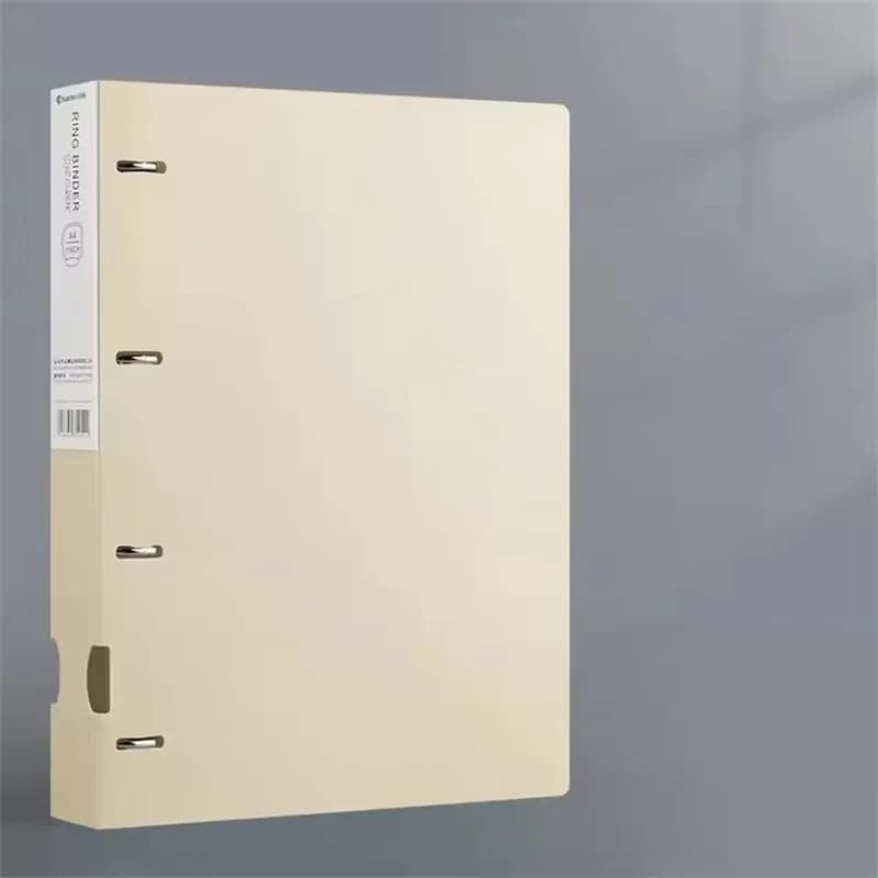 Portable 4-Hole D-Type A4 Plastic Folder