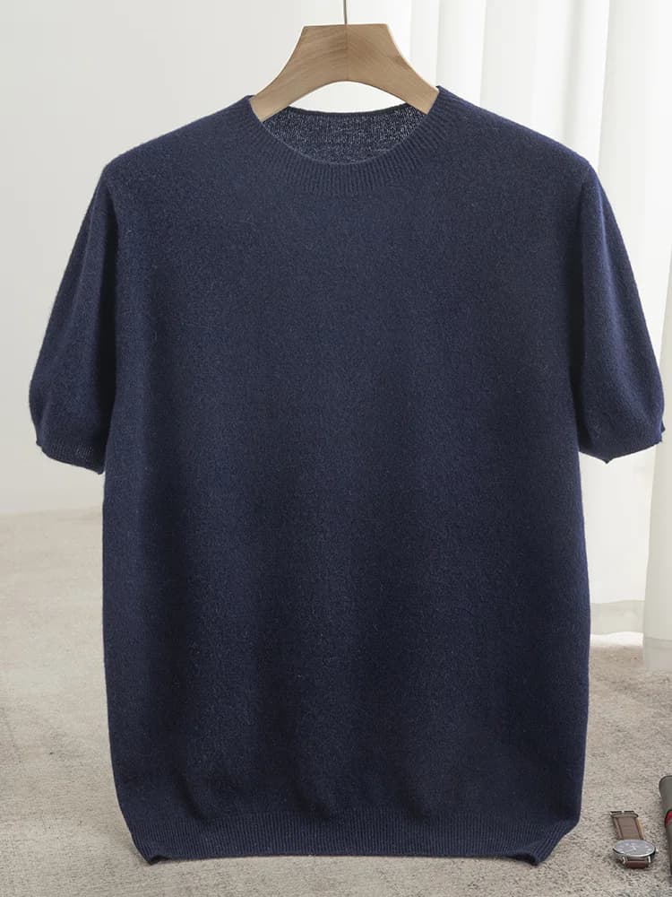 Men's Merino Wool Short Sleeve Sweater