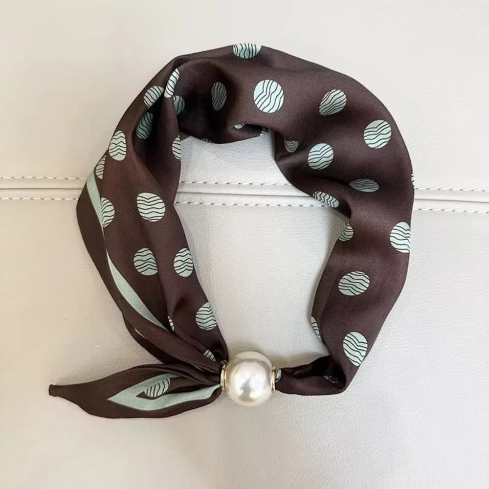 Magnetic Pearl Print Lightweight Scarf