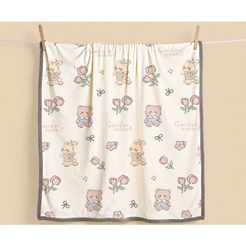 Cute Pet Print Flannel Throw Blanket