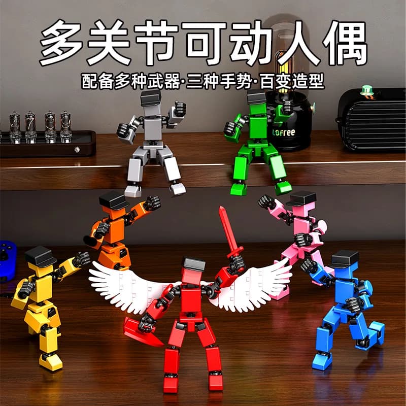 13-Piece Robot Action Figure Set with Accessories