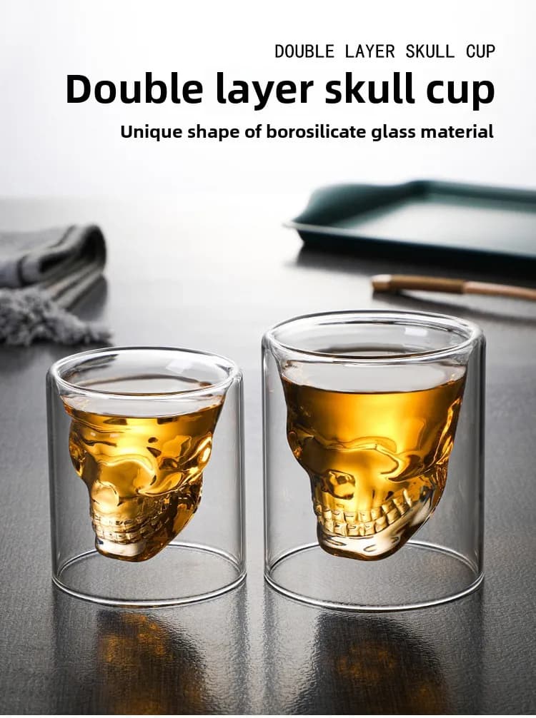 Double Bottom Crystal Glass Cup