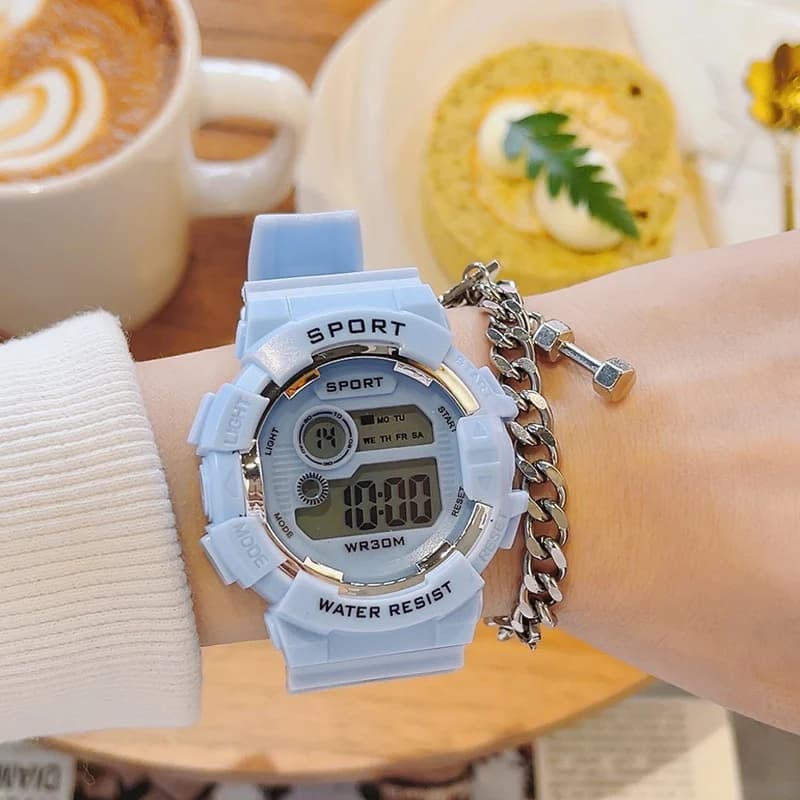 Men Women Digital Watches with Bracelet Multifunction Sports Watches Fashion Couple Watch Electronic Clock For Boys and Girls