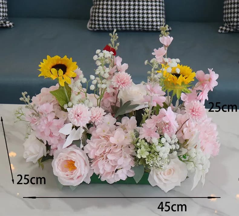 45cm Artificial Flower Wall Decoration Panel