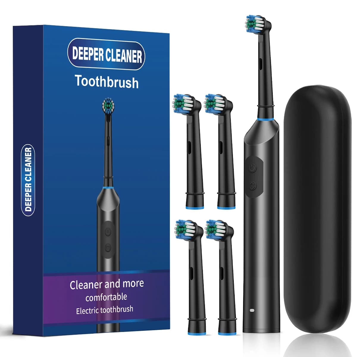 Electric Toothbrush 5-Mode Rotating Rechargeable IPX7
