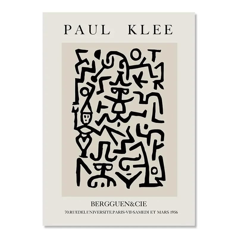 Picasso Abstract Black and White Line Art Print