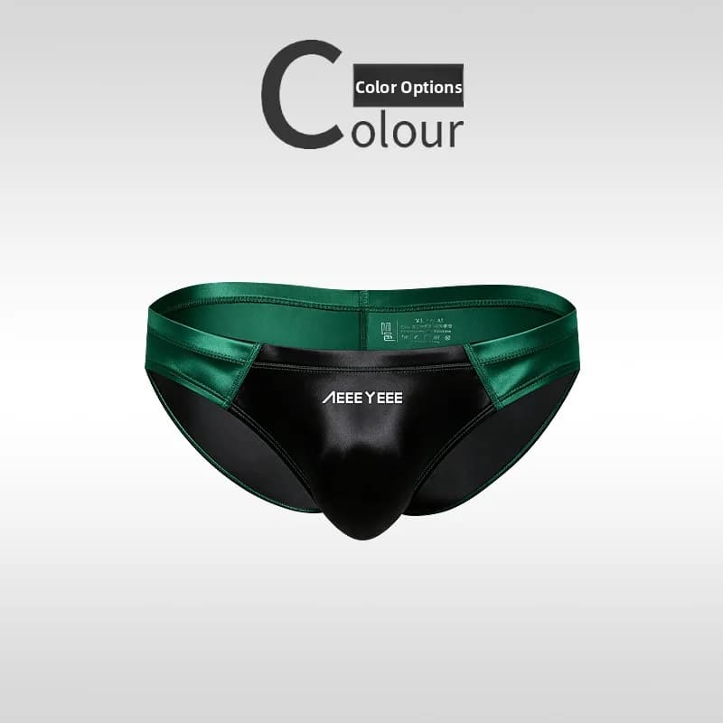 Low-Waist Satin Breathable Men's Sports Briefs