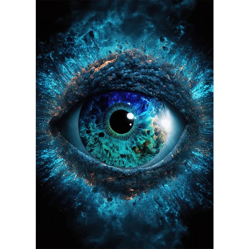 Abstract Eye Features Canvas Wall Art Print