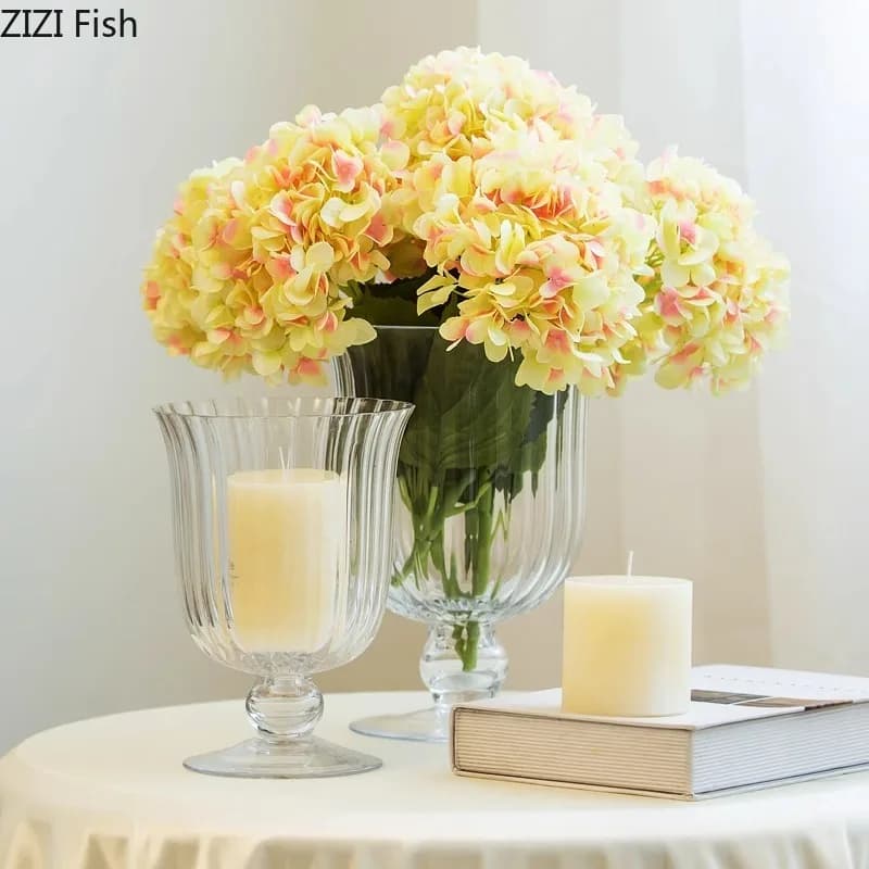Tall Clear Glass Vase