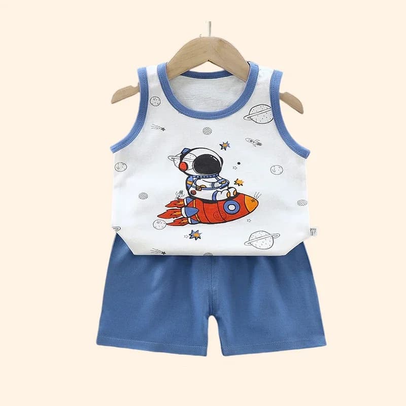 Children's Cotton Vest and Shorts Set