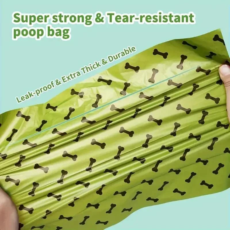 Dog Poop Bags for Dog Large Cat Waste Bags Doggie Outdoor Home Clean Refill Garbage Bag Pet Supplies 15 Bags/ Roll