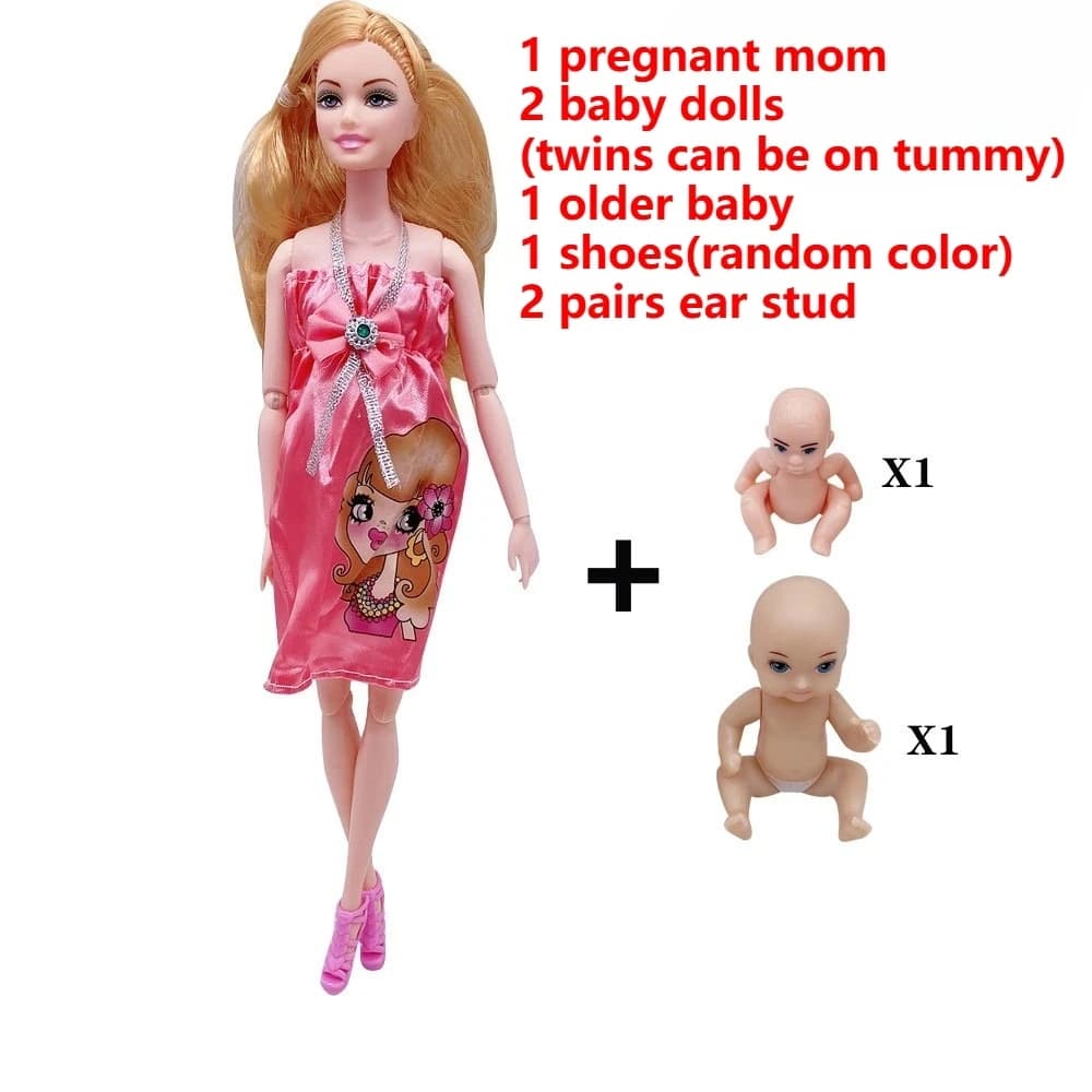 Pregnant Mom Doll with Baby Playset