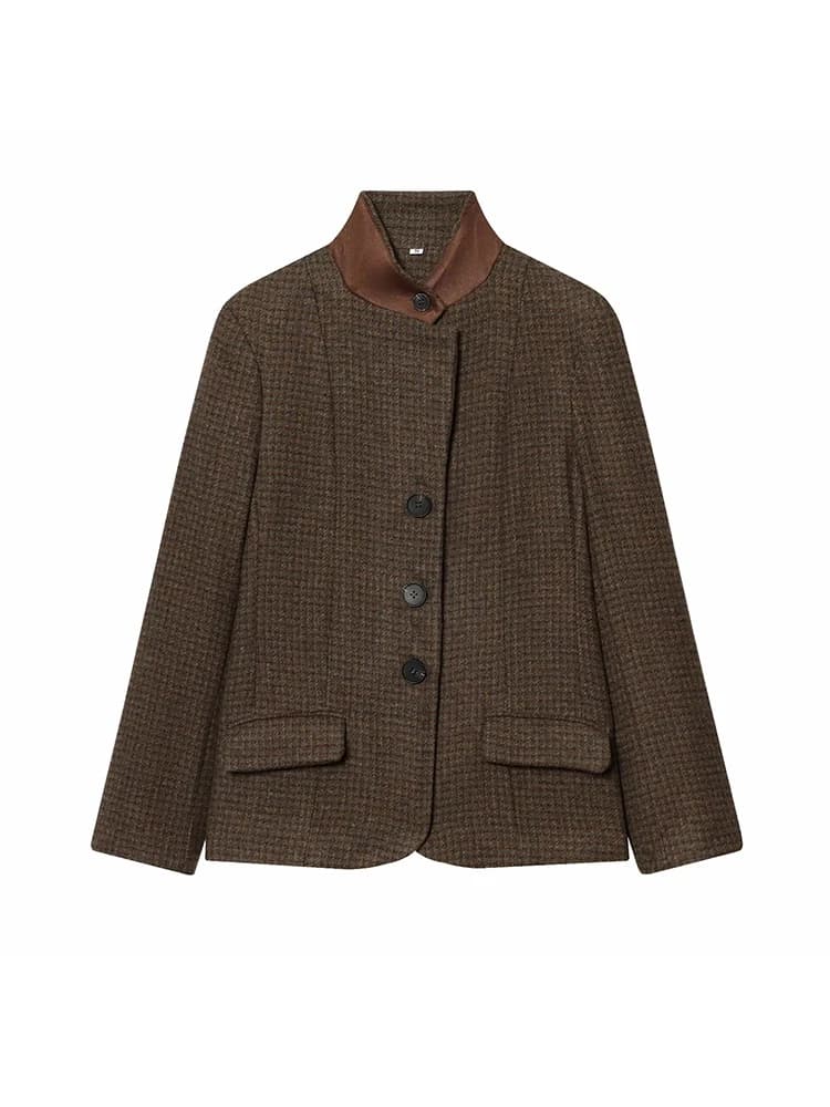 Women's Fall Clothes For Women Blazer Commute Elegant Slim Buttons Plaid Blazer New Fashion Chic Suit Blazer