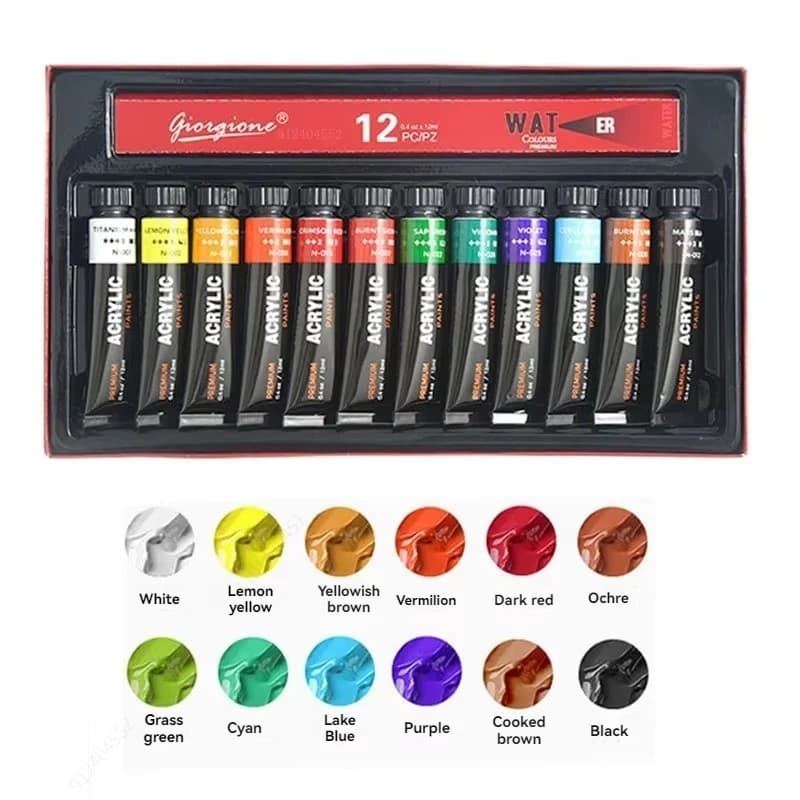 Acrylic Paint Set 24 Colors 12ml