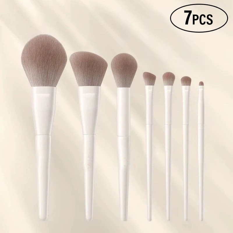 5/7/10/12pcs Professional Makeup Brushes Tools Set White Eyeshadow Eyeliner Foundation Brush Women Facial Beauty Cosmetic Tool