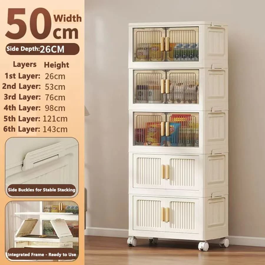 Children's Folding Wardrobe Storage Cabinet
