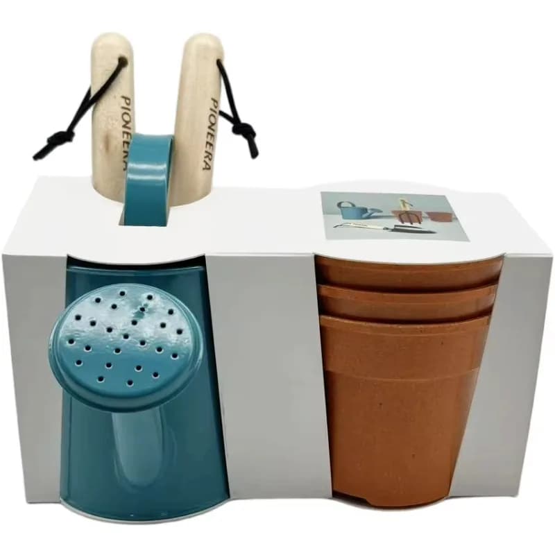 Garden Tool Set With Watering Can And Planters