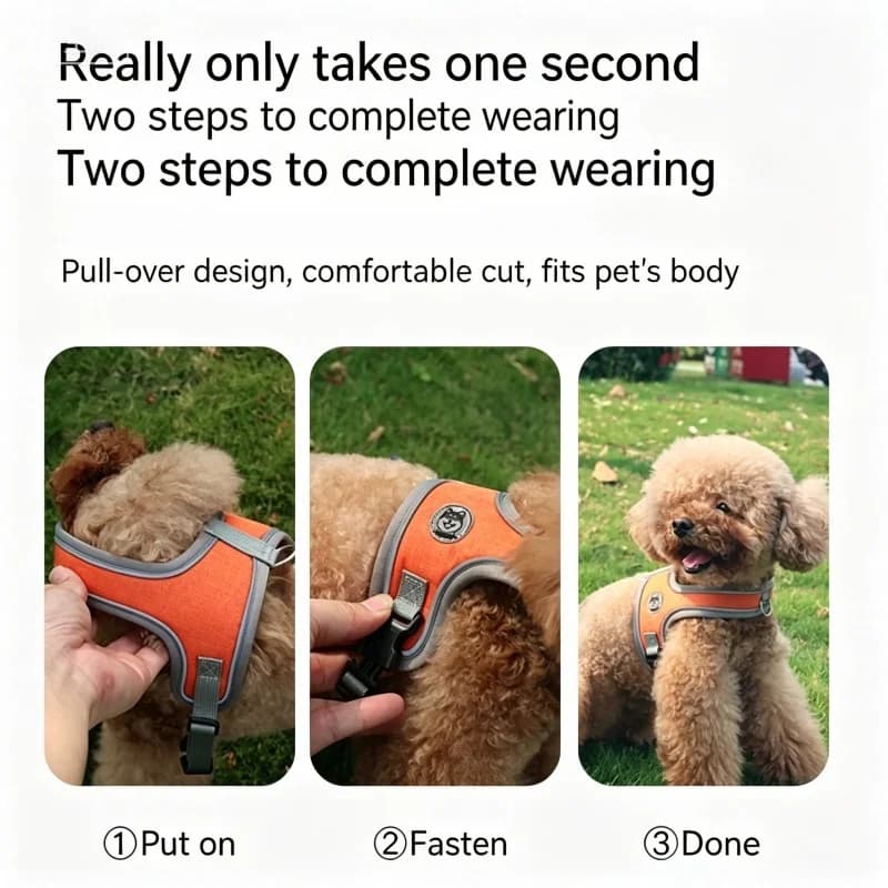 No-Pull Dog Harness Reflective Vest