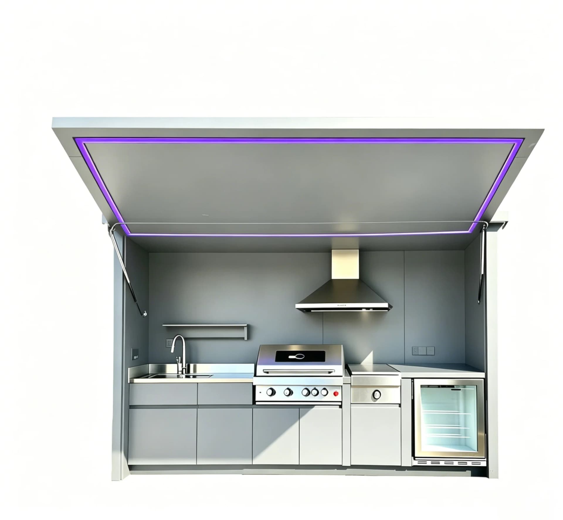 Solid Aluminum Outdoor Kitchen Cabinet