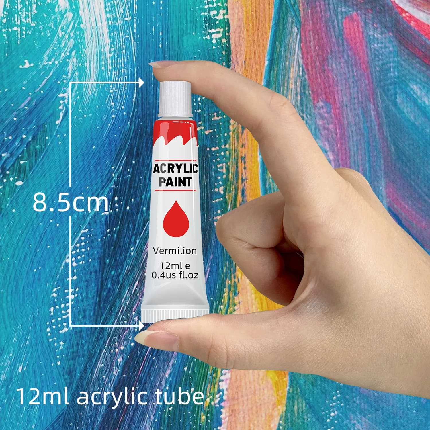 Acrylic Paint Set - 12/24 Colors for Multiple Surfaces