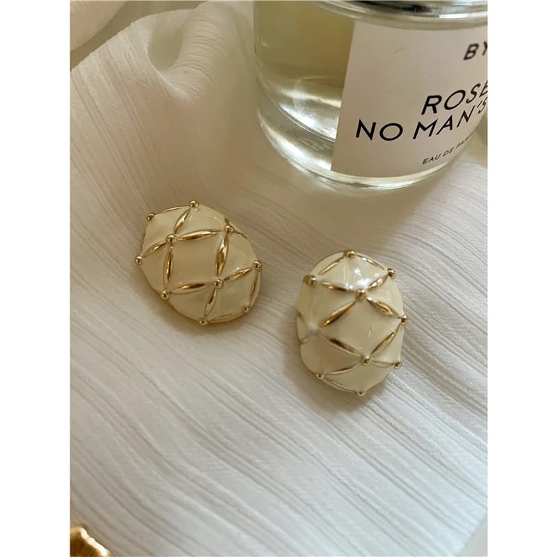 Blue and Gold Vintage Stud Earrings