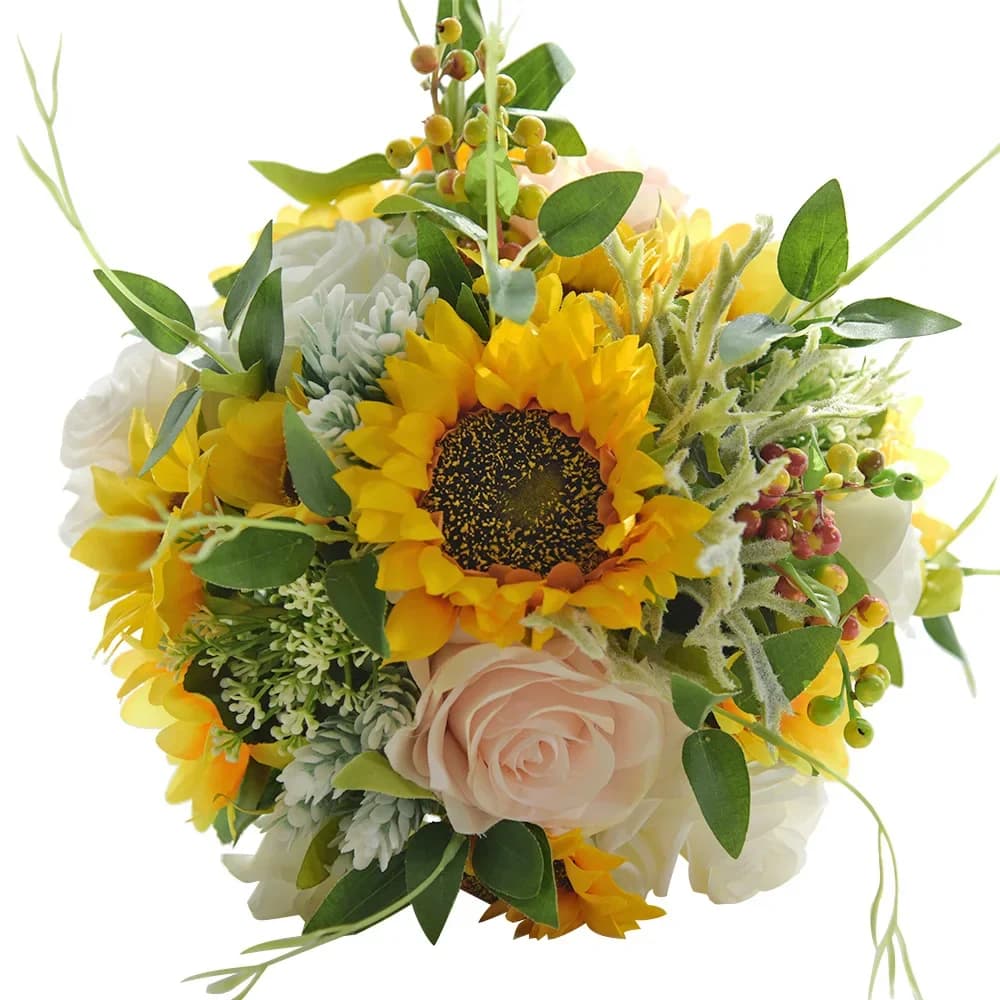 Sunflower Rose Bridal Bouquet
